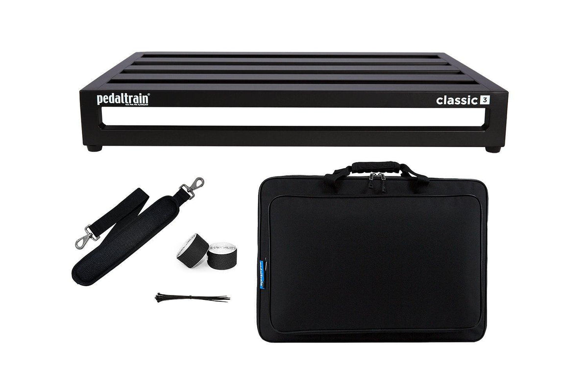 Pedaltrain Classic 3 with Soft Case (PT3 Reissue) - Pedaltrain - 5 Rails, Classic Series, Pedal Board w/ Soft Case, PT-3, PT3, Soft Case, Width: 20&quot;-24&quot; - KO Music Marketing