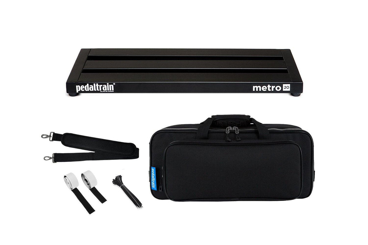 Pedaltrain Metro 20 with Soft Case - Pedaltrain - 3 Rails, Flat, Metro Series, Pedal Board w/ Soft Case, Soft Case, Width: 20&quot;-24&quot; - KO Music Marketing
