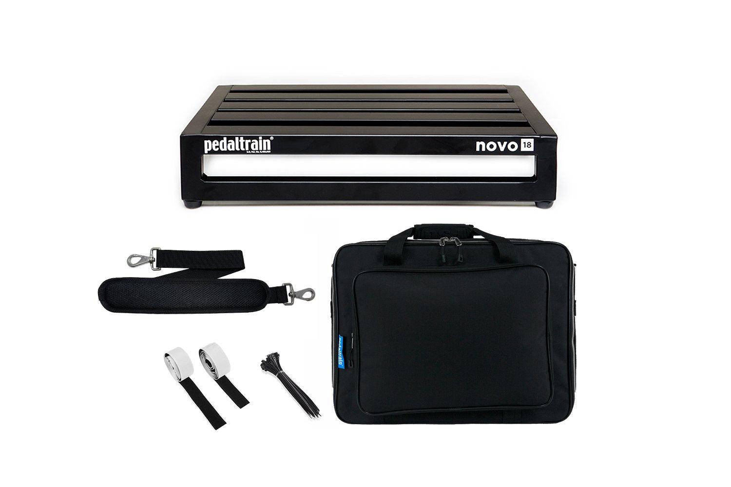Pedaltrain Novo 18 with Soft Case - Pedaltrain - 5 Rails, 8" Incline, Novo Series, Pedal Board w/ Soft Case, Soft Case, Width: 14"-18" - KO Music Marketing