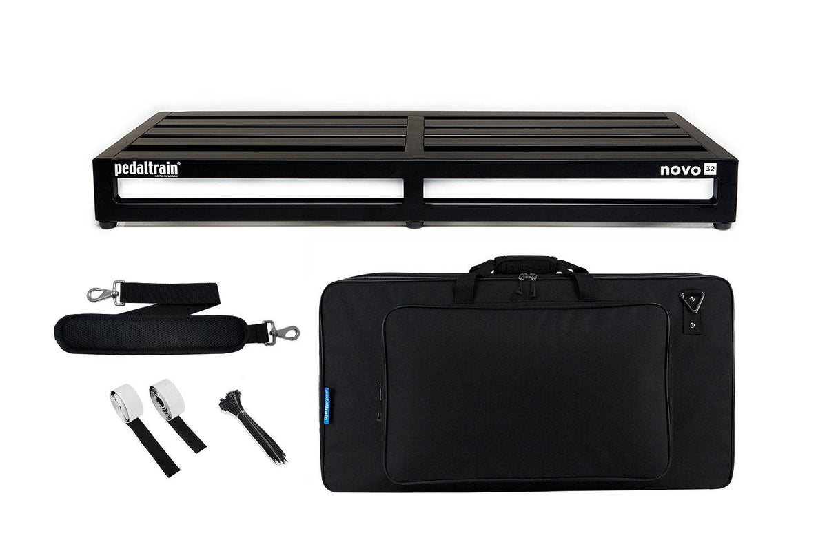 Pedaltrain Novo 32 with Soft Case - Pedaltrain - 5 Rails, 8&quot; Incline, Novo Series, Pedal Board w/ Soft Case, Soft Case, Width: 32&quot;+ - KO Music Marketing