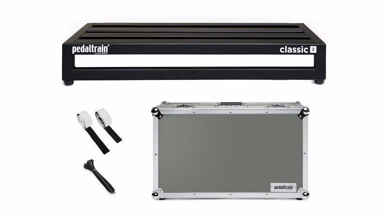 Pedaltrain Classic 2 with Tour Case - Pedaltrain - 4 Rails, 8&quot; Incline, Classic Series, Pedal Board w/ Tour Case, Tour Case, Width: 20&quot;-24&quot; - KO Music Marketing