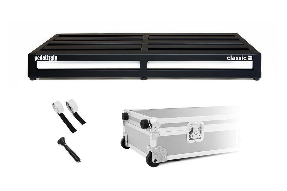 Pedaltrain Classic PRO with Wheeled Tour Case - Pedaltrain - 5 Rails, 8&quot; Incline, Classic Series, Pedal Board w/ Tour Case, Pedal Board w/ Wheeled Tour Case, Tour Case, Width: 32&quot;+ - KO Music Marketing