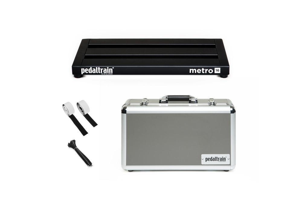 Pedaltrain Metro 16 with Hard Case - Pedaltrain - 3 Rails, Flat, Hard Case, Metro Series, Pedal Board w/ Hard Case, Width: 14"-18" - KO Music Marketing