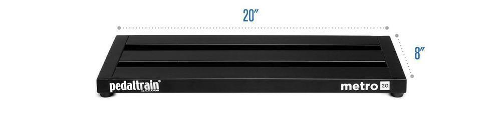 Pedaltrain Metro 20 with Hard Case - Pedaltrain - 3 Rails, Flat, Hard Case, Metro Series, Pedal Board w/ Hard Case, Width: 20&quot;-24&quot; - KO Music Marketing