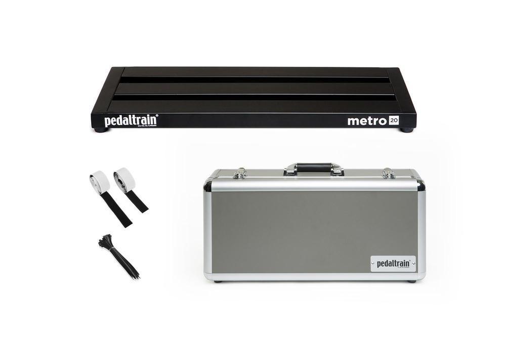 Pedaltrain Metro 20 with Hard Case - Pedaltrain - 3 Rails, Flat, Hard Case, Metro Series, Pedal Board w/ Hard Case, Width: 20"-24" - KO Music Marketing
