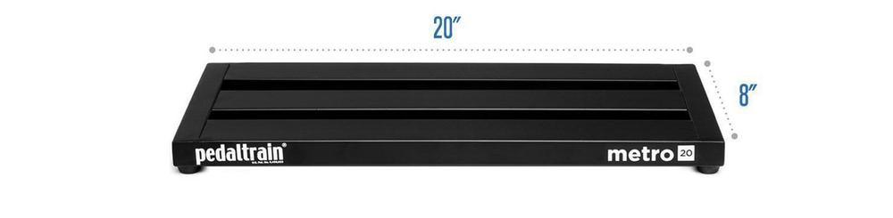 Pedaltrain Metro 20 with Soft Case - Pedaltrain - 3 Rails, Flat, Metro Series, Pedal Board w/ Soft Case, Soft Case, Width: 20&quot;-24&quot; - KO Music Marketing