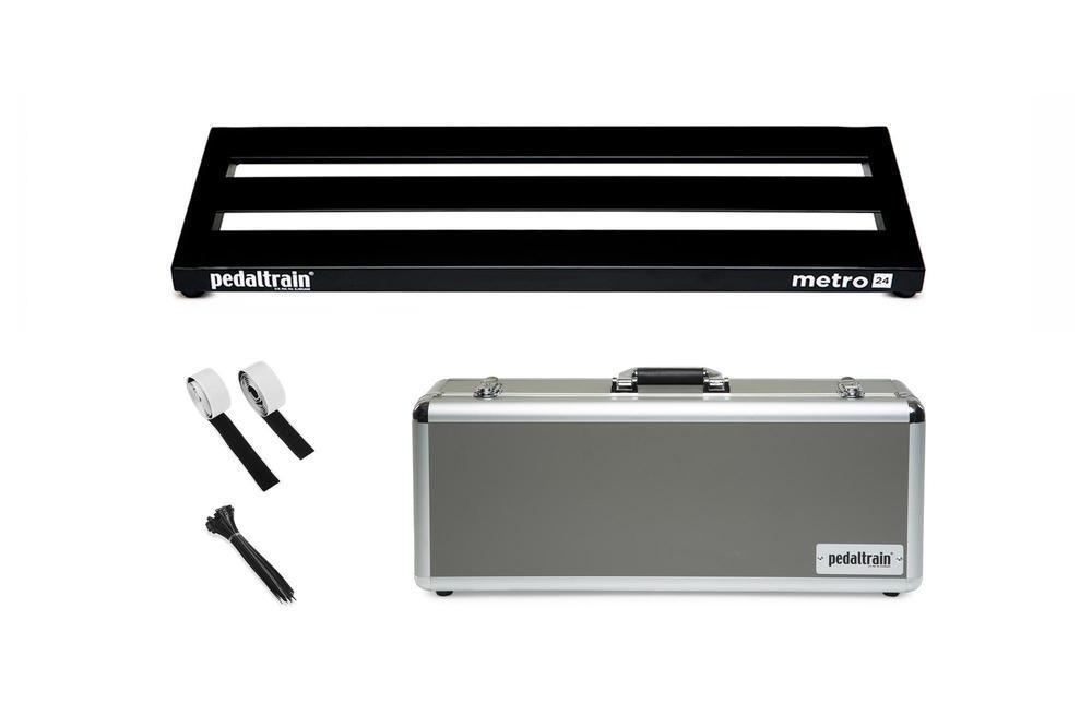 Pedaltrain Metro 24 with Hard Case - Pedaltrain - 3 Rails, Flat, Hard Case, Metro 24, Metro Series, Pedal Board w/ Hard Case, Tour Case, Width: 20"-24" - KO Music Marketing