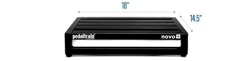 Pedaltrain Novo 18 with Soft Case - Pedaltrain - 5 Rails, 8&quot; Incline, Novo Series, Pedal Board w/ Soft Case, Soft Case, Width: 14&quot;-18&quot; - KO Music Marketing