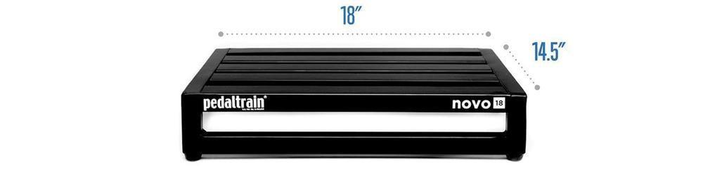 Pedaltrain Novo 18 with Tour Case - Pedaltrain - 5 Rails, 8&quot; Incline, Novo Series, Pedal Board w/ Tour Case, Tour Case, Width: 14&quot;-18&quot; - KO Music Marketing