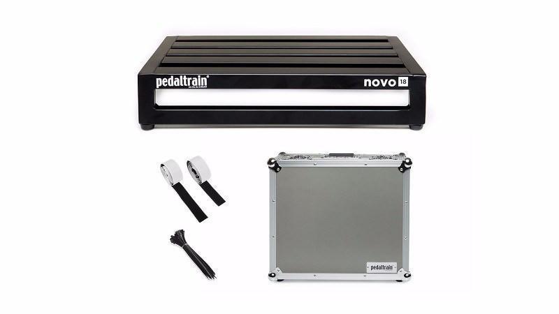 Pedaltrain Novo 18 with Tour Case - Pedaltrain - 5 Rails, 8&quot; Incline, Novo Series, Pedal Board w/ Tour Case, Tour Case, Width: 14&quot;-18&quot; - KO Music Marketing