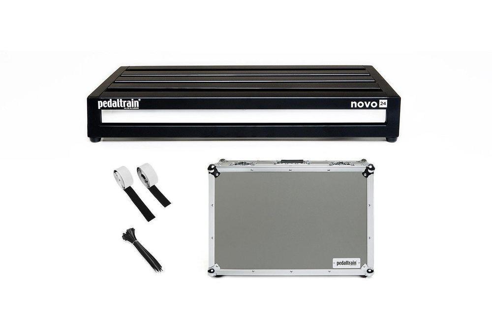 Pedaltrain Novo 24 with Tour Case - Pedaltrain - 5 Rails, 8" Incline, Novo Series, Pedal Board w/ Tour Case, Tour Case, Width: 20"-24" - KO Music Marketing