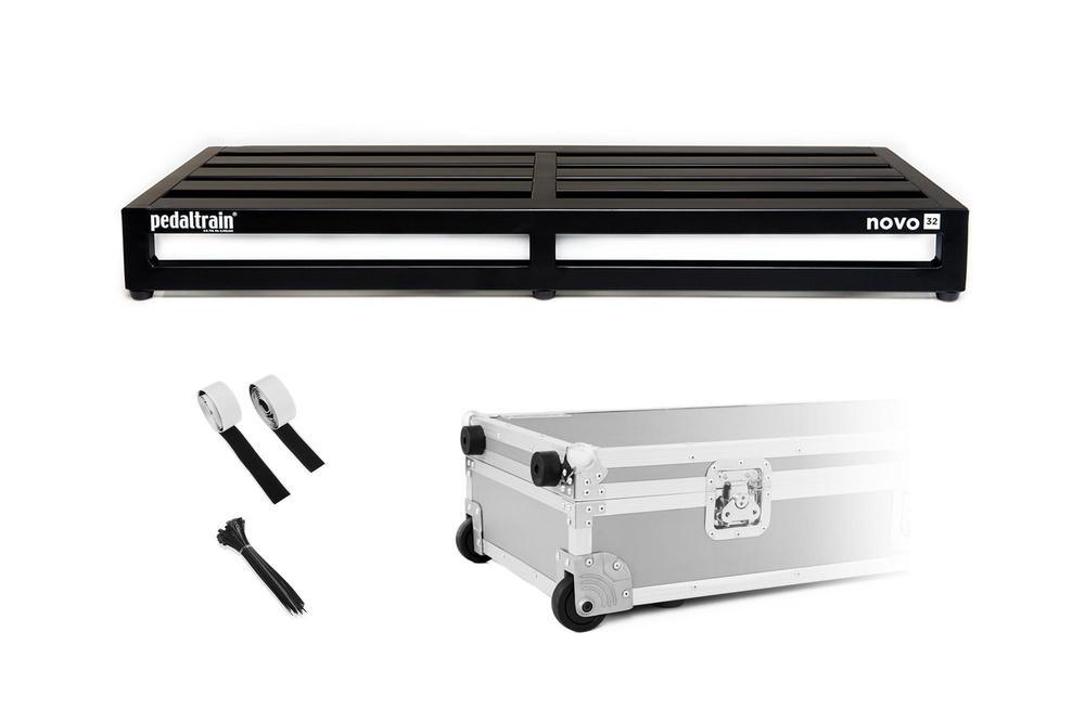 Pedaltrain Novo 32 with Wheeled Tour Case - Pedaltrain - 5 Rails, 8" Incline, Novo Series, Pedal Board w/ Tour Case, Tour Case, Width: 32"+ - KO Music Marketing